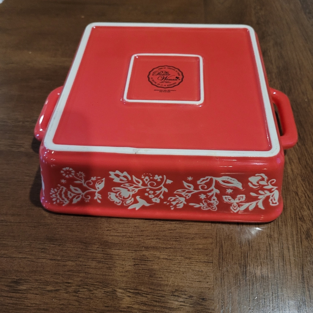 Pioneer Woman Mazie Bird Square Stoneware Baking Casserole Dish 8X8 - Picture 3 of 8